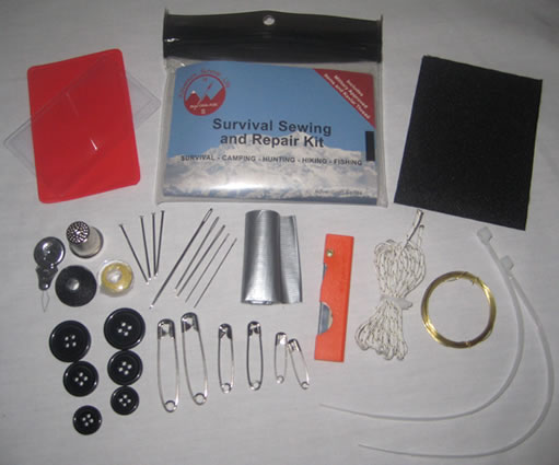 Blue Survival Sewing Kit 